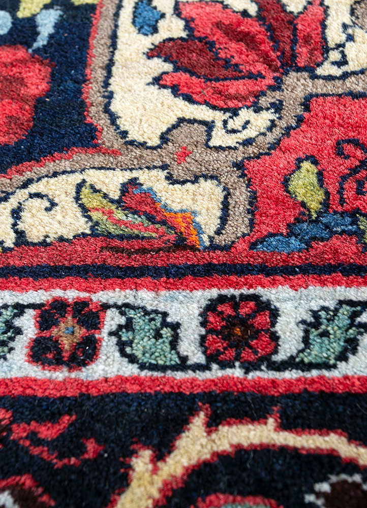 aalam red and orange wool hand knotted Rug - CloseUp aalam red and orange wool hand knotted Rug - CloseUp