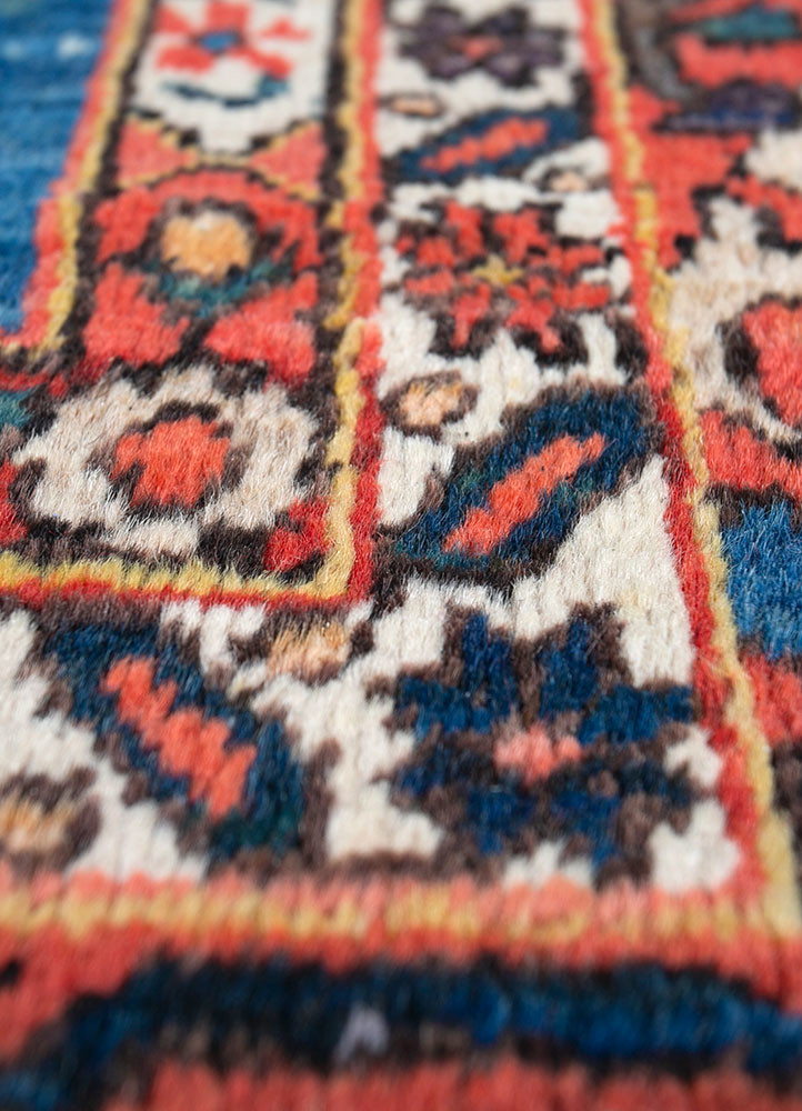 aalam red and orange wool hand knotted Rug - CloseUp aalam red and orange wool hand knotted Rug - CloseUp