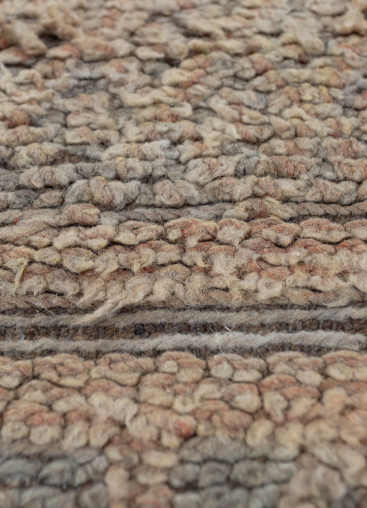 nuray beige and brown wool hand knotted Rug - CloseUp nuray beige and brown wool hand knotted Rug - CloseUp
