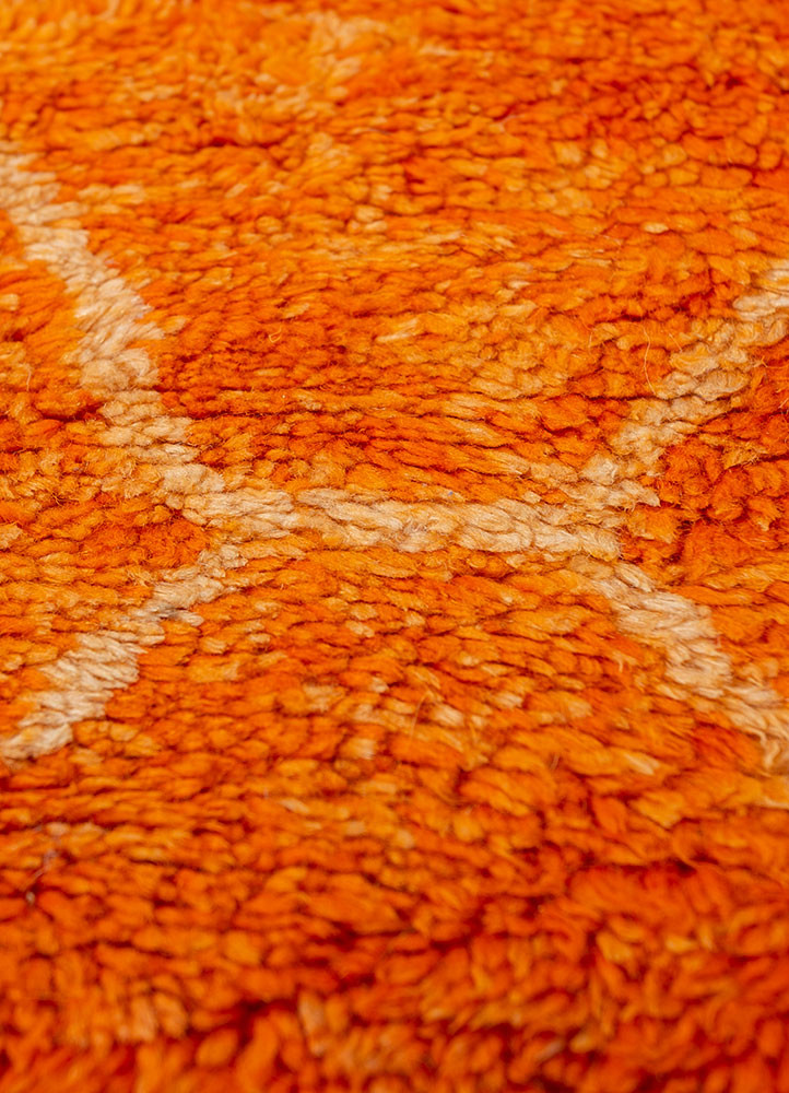 nuray red and orange wool hand knotted Rug - CloseUp nuray red and orange wool hand knotted Rug - CloseUp
