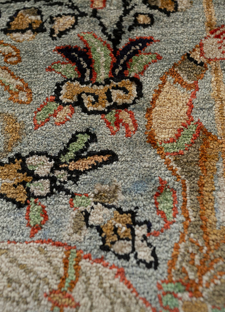 gulmarg gold silk hand knotted Rug - CloseUp gulmarg gold silk hand knotted Rug - CloseUp