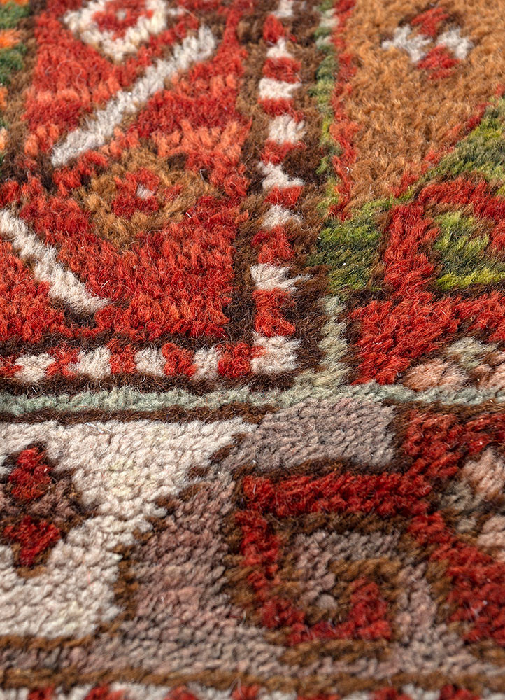 nuray beige and brown wool hand knotted Rug - CloseUp nuray beige and brown wool hand knotted Rug - CloseUp