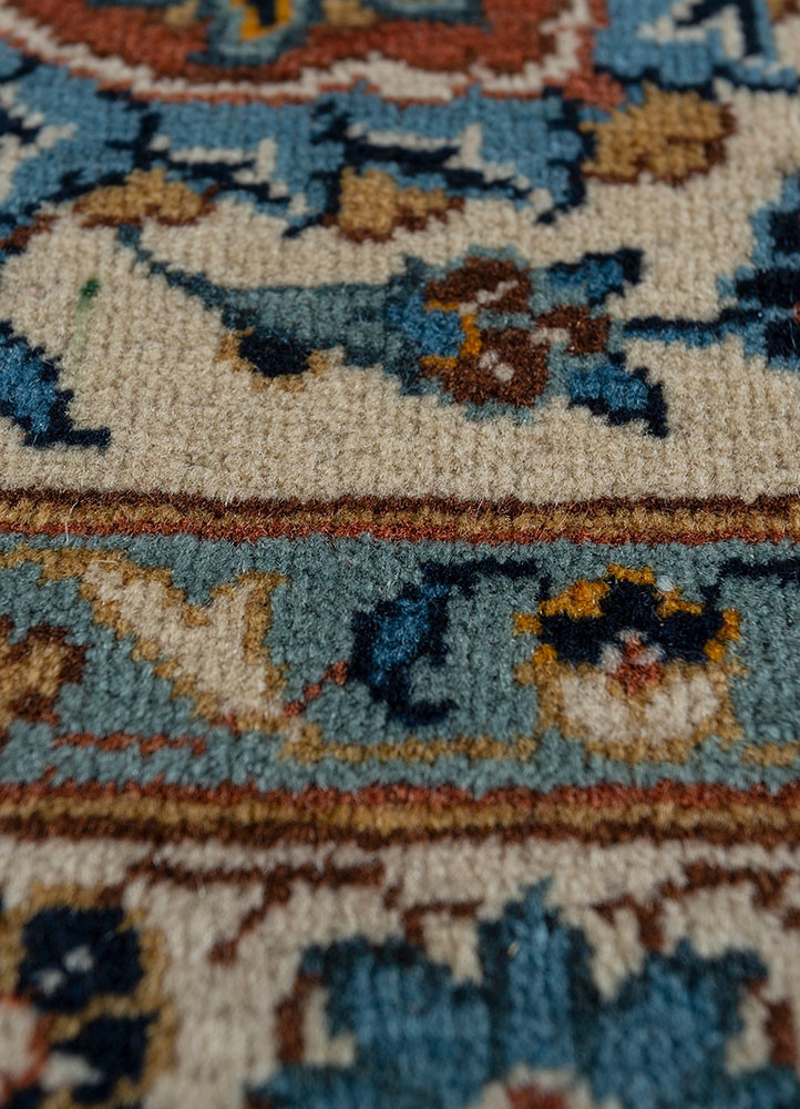 aalam ivory wool hand knotted Rug - CloseUp aalam ivory wool hand knotted Rug - CloseUp