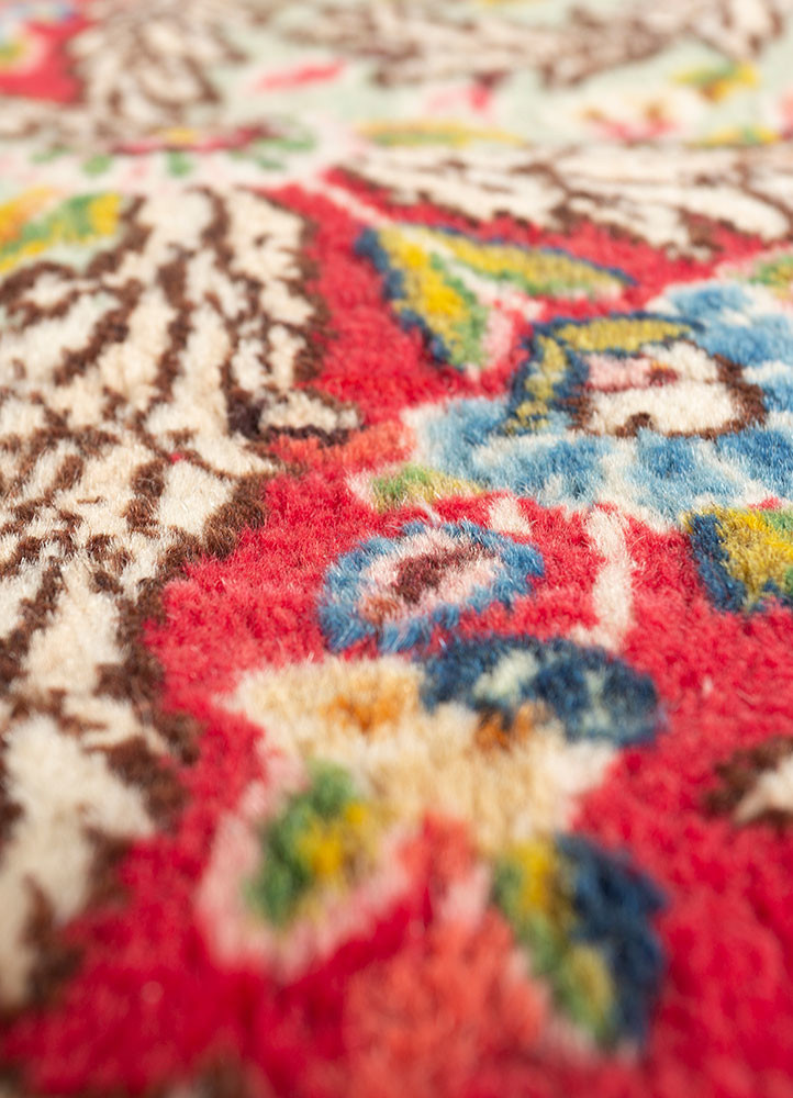 aalam green wool hand knotted Rug - CloseUp aalam green wool hand knotted Rug - CloseUp