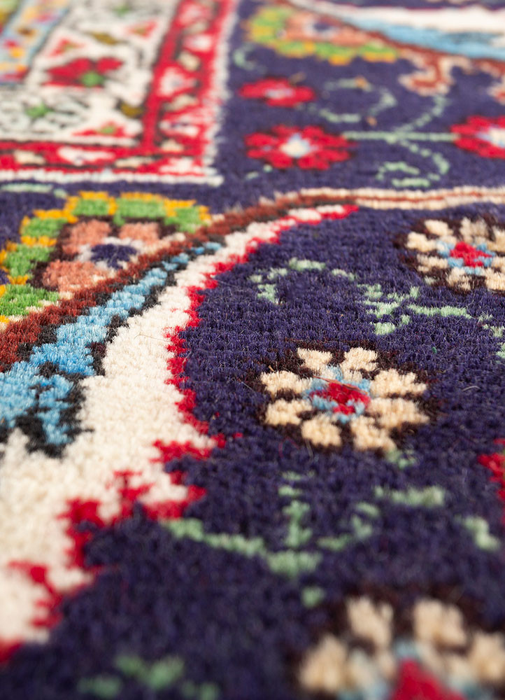 aalam red and orange wool hand knotted Rug - CloseUp aalam red and orange wool hand knotted Rug - CloseUp