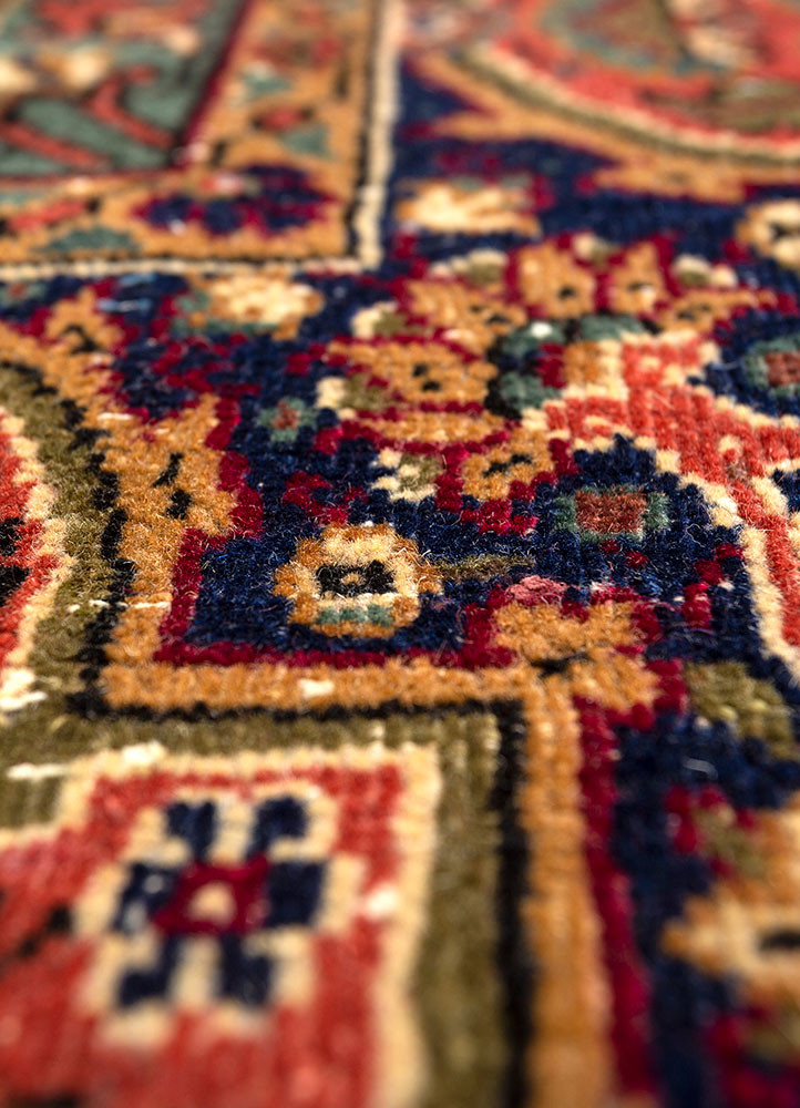 aalam gold wool hand knotted Rug - CloseUp aalam gold wool hand knotted Rug - CloseUp