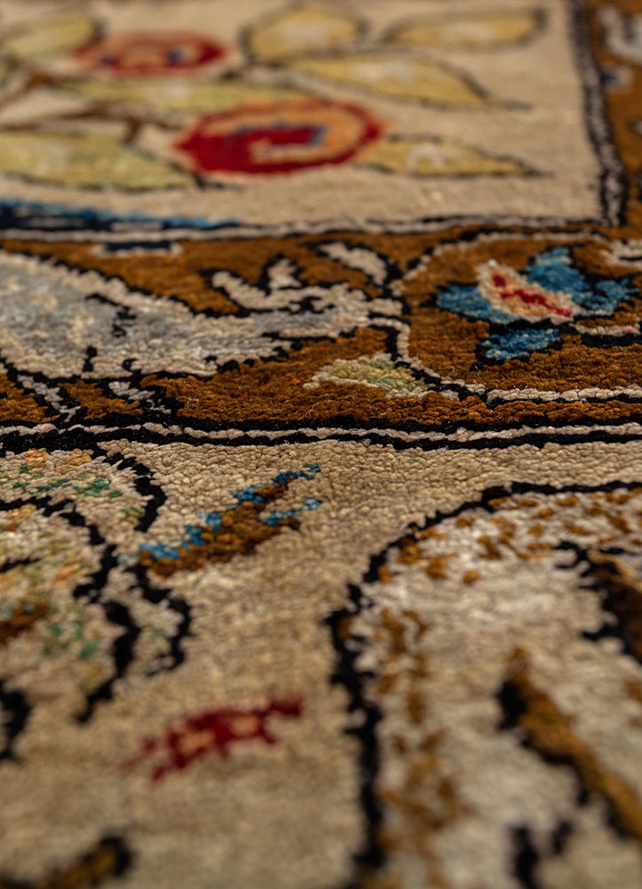 gulmarg gold silk hand knotted Rug - CloseUp gulmarg gold silk hand knotted Rug - CloseUp