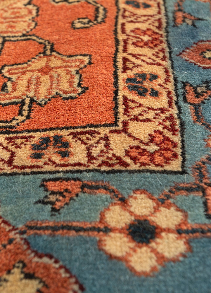 aalam gold wool hand knotted Rug - CloseUp aalam gold wool hand knotted Rug - CloseUp