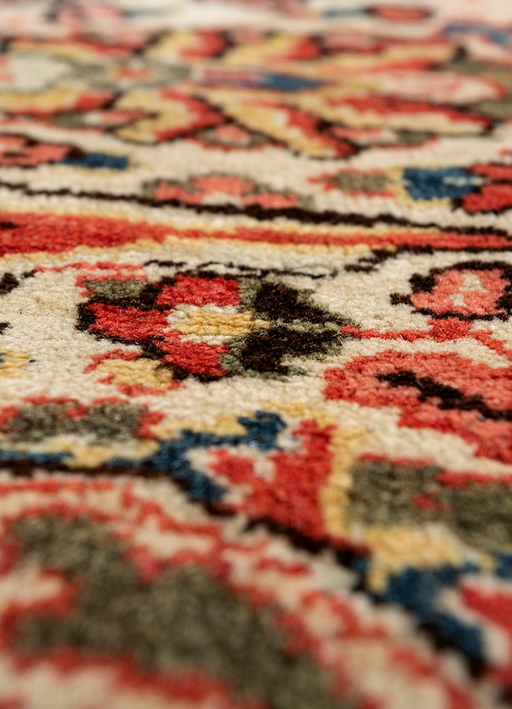 aalam red and orange wool hand knotted Rug - CloseUp aalam red and orange wool hand knotted Rug - CloseUp