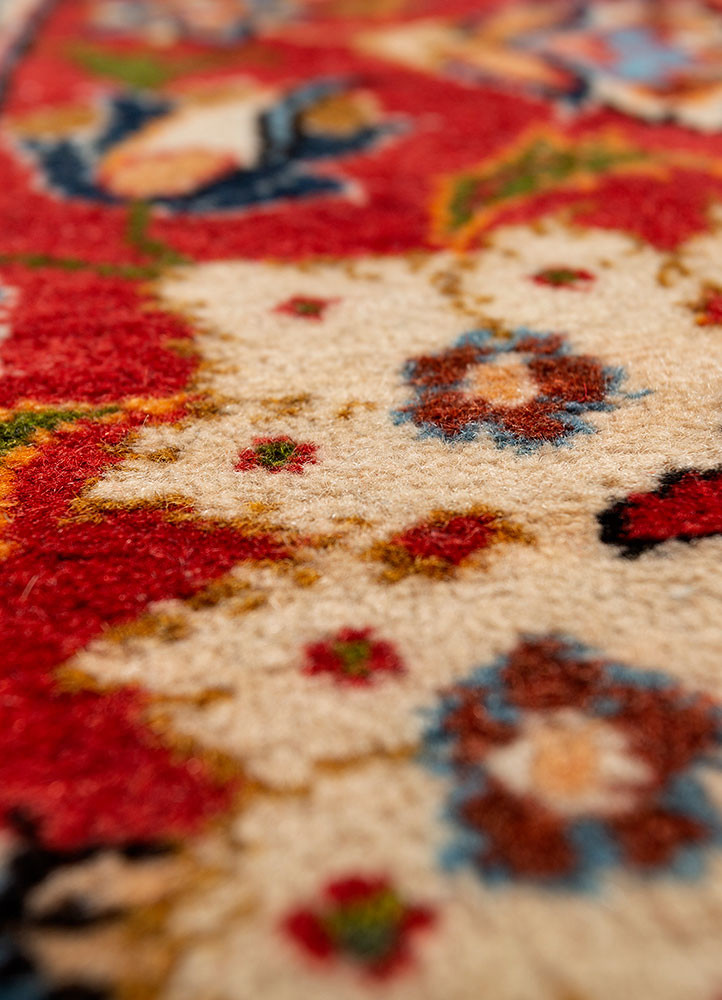 aalam grey and black wool hand knotted Rug - CloseUp