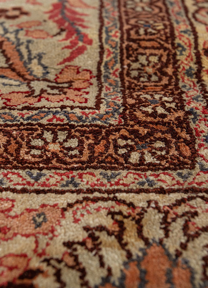 gulmarg green silk hand knotted Rug - CloseUp gulmarg green silk hand knotted Rug - CloseUp