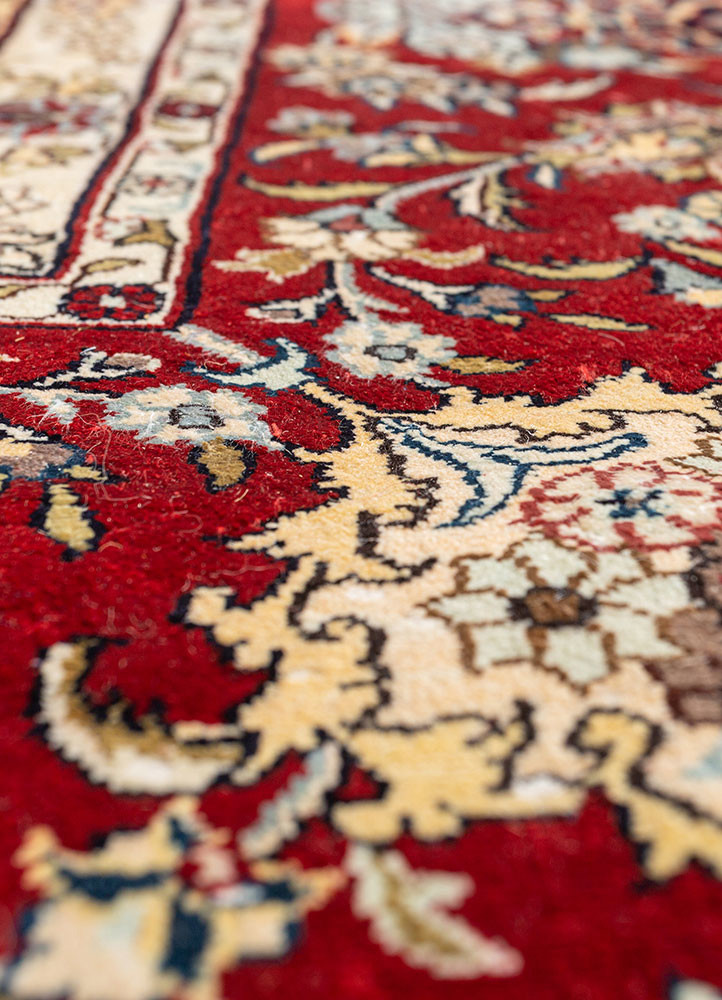 gulmarg blue silk hand knotted Rug - CloseUp gulmarg blue silk hand knotted Rug - CloseUp