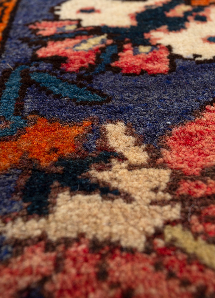 aalam pink and purple wool hand knotted Rug - CloseUp aalam pink and purple wool hand knotted Rug - CloseUp