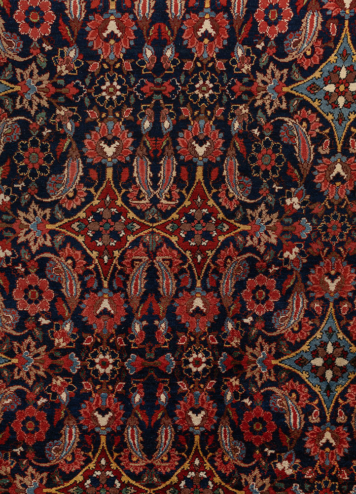 aalam pink and purple wool hand knotted Rug - CloseUp aalam pink and purple wool hand knotted Rug - CloseUp