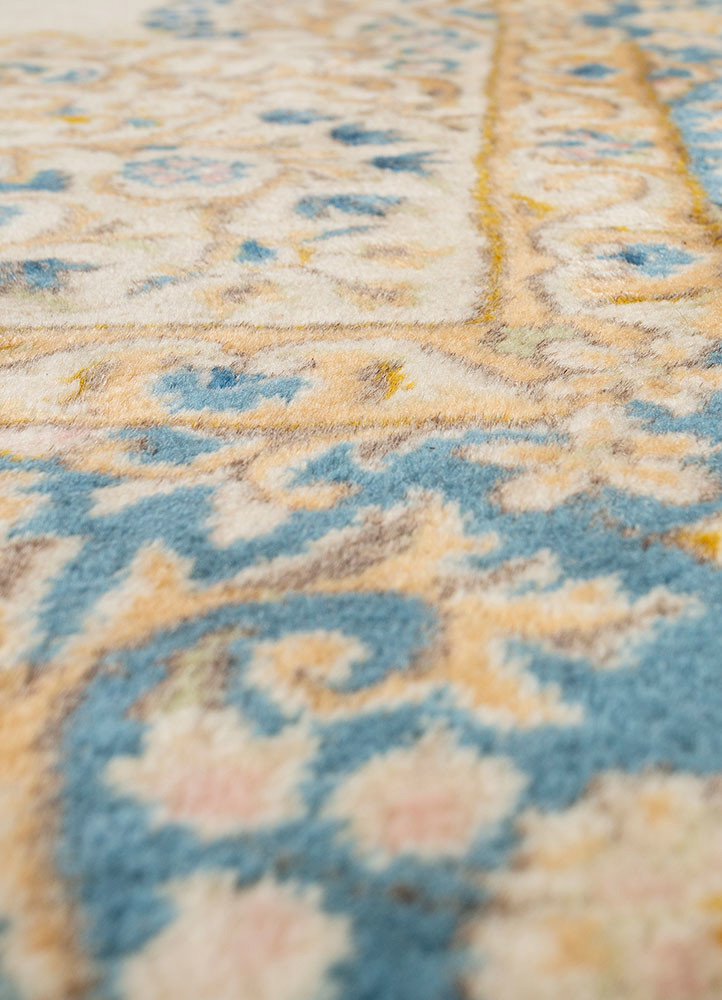 aalam red and orange wool hand knotted Rug - CloseUp aalam red and orange wool hand knotted Rug - CloseUp