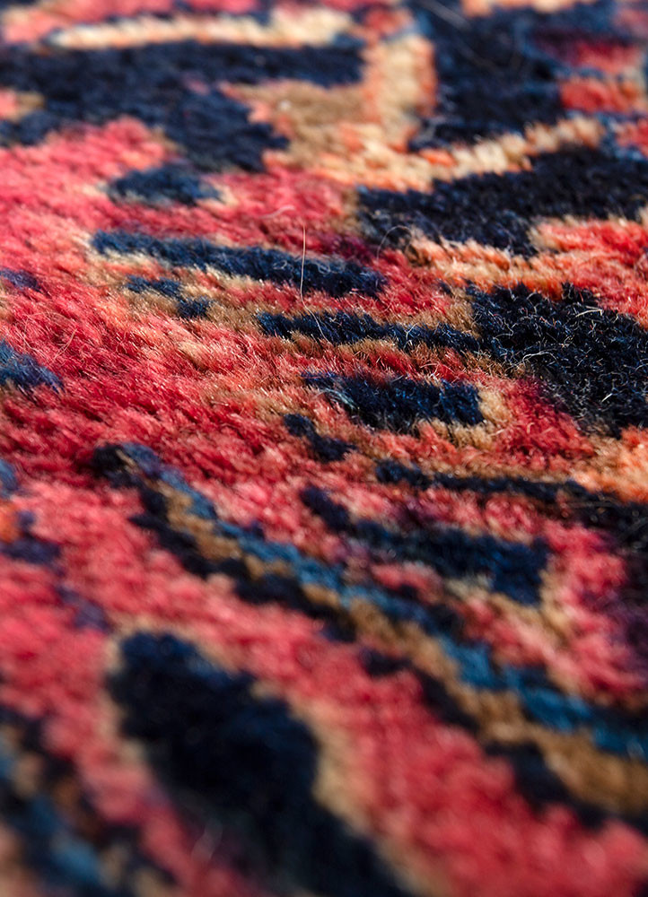 aalam blue wool hand knotted Rug - CloseUp aalam blue wool hand knotted Rug - CloseUp