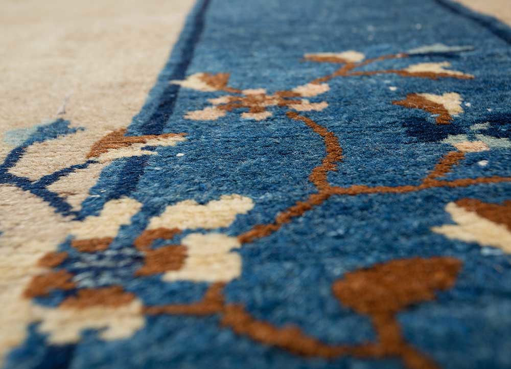 pechino beige and brown wool hand knotted Rug - CloseUp pechino beige and brown wool hand knotted Rug - CloseUp