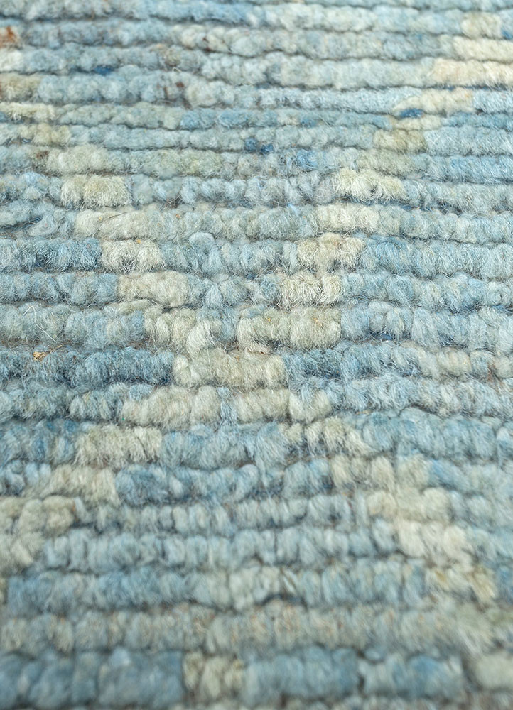 zuri blue wool hand knotted Rug - CloseUp zuri blue wool hand knotted Rug - CloseUp
