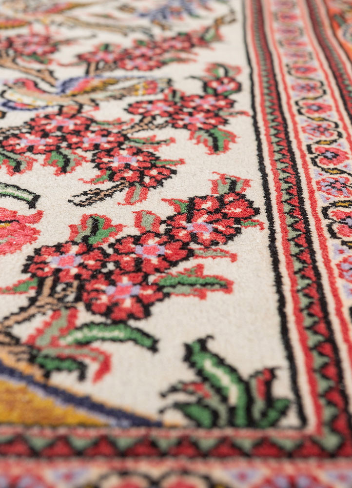 aalam pink and purple wool hand knotted Rug - CloseUp aalam pink and purple wool hand knotted Rug - CloseUp