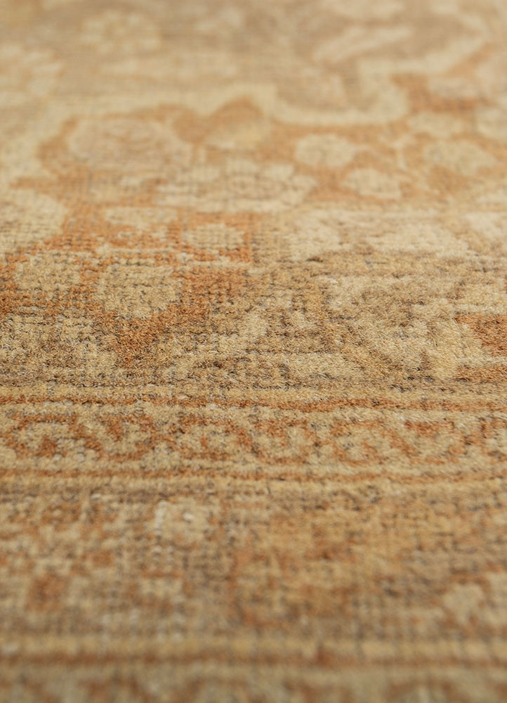 aalam green wool hand knotted Rug - CloseUp aalam green wool hand knotted Rug - CloseUp