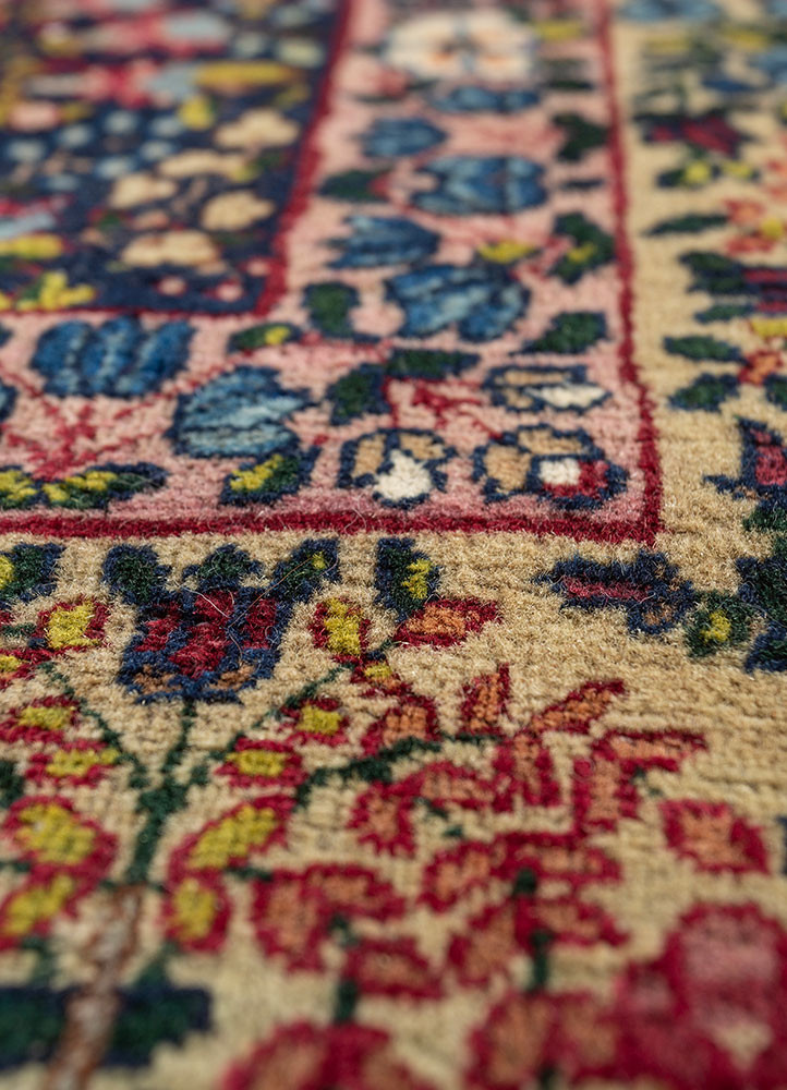 aalam blue wool hand knotted Rug - CloseUp aalam blue wool hand knotted Rug - CloseUp