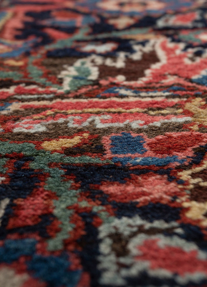 aalam red and orange wool hand knotted Rug - CloseUp aalam red and orange wool hand knotted Rug - CloseUp