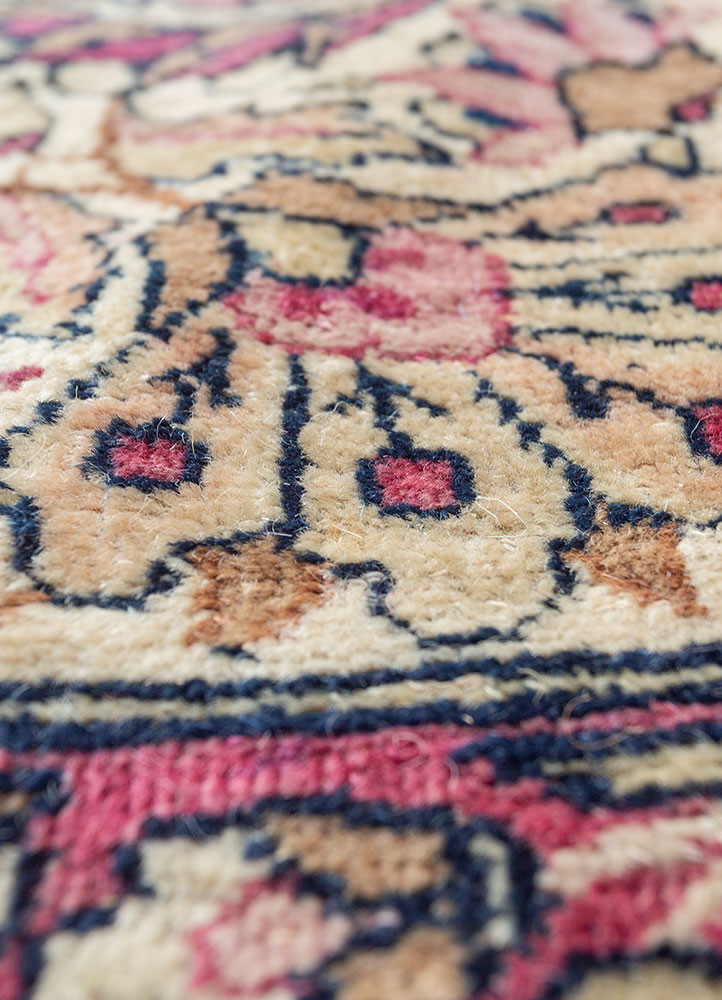 aalam beige and brown wool hand knotted Rug - CloseUp aalam beige and brown wool hand knotted Rug - CloseUp