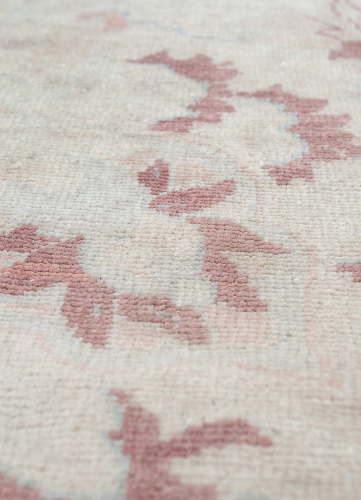 aalam pink and purple wool hand knotted Rug - CloseUp aalam pink and purple wool hand knotted Rug - CloseUp