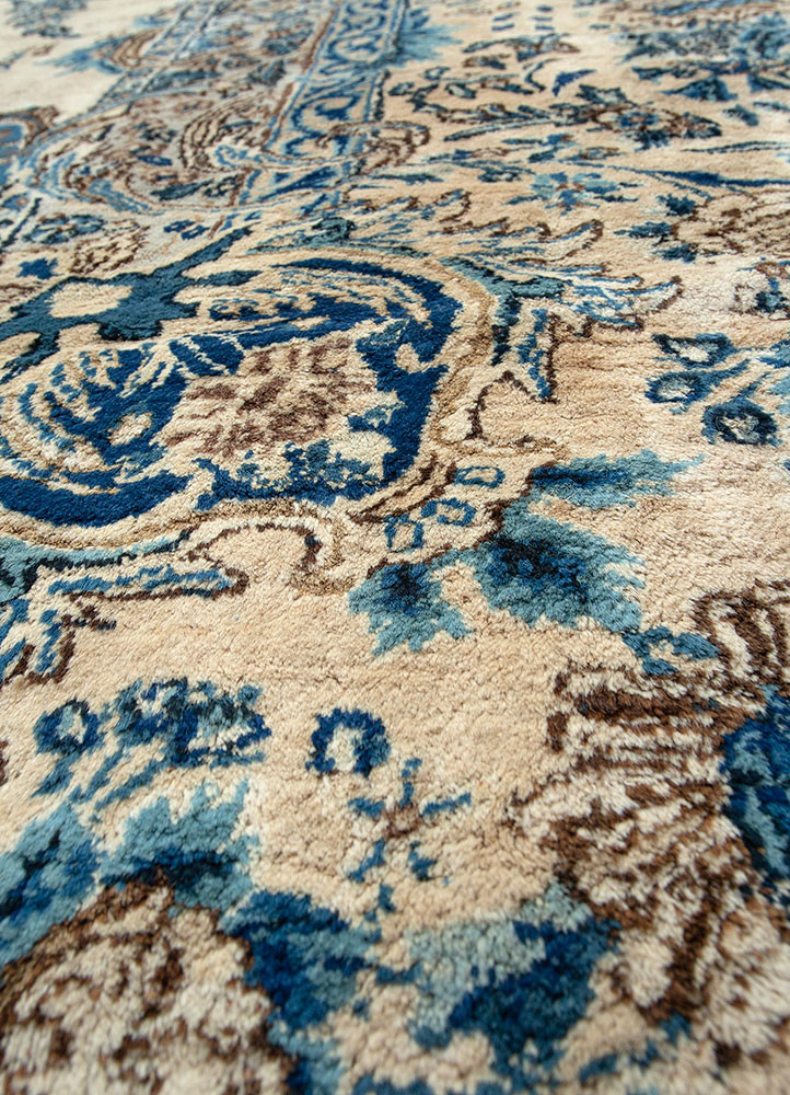 aalam gold wool hand knotted Rug - CloseUp aalam gold wool hand knotted Rug - CloseUp