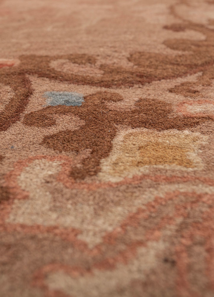 aalam red and orange wool hand knotted Rug - CloseUp aalam red and orange wool hand knotted Rug - CloseUp