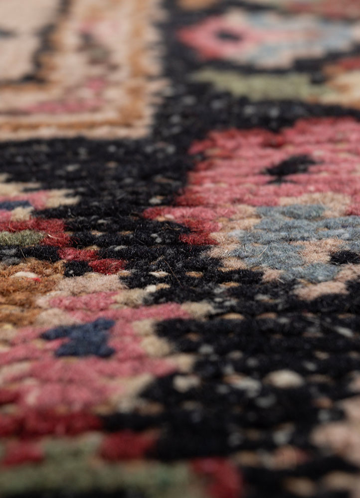 aalam beige and brown wool hand knotted Rug - CloseUp aalam beige and brown wool hand knotted Rug - CloseUp
