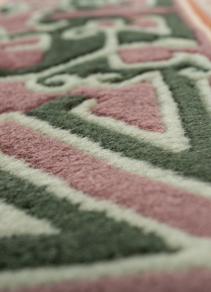 pechino ivory wool hand knotted Rug - CloseUp