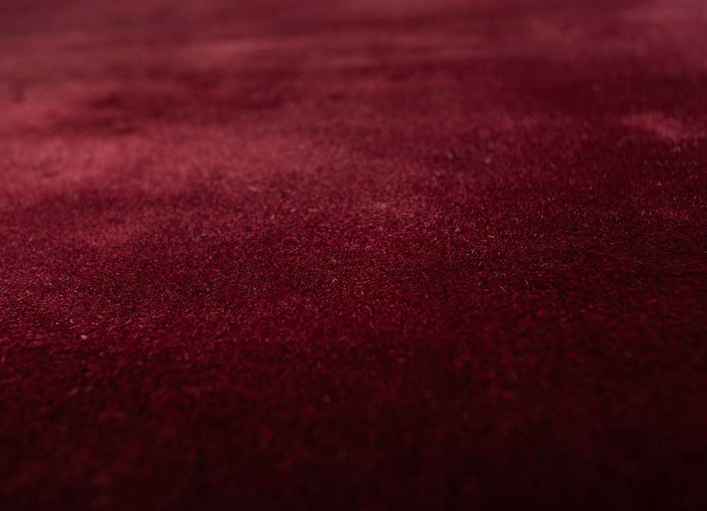 pechino red and orange wool hand knotted Rug - CloseUp