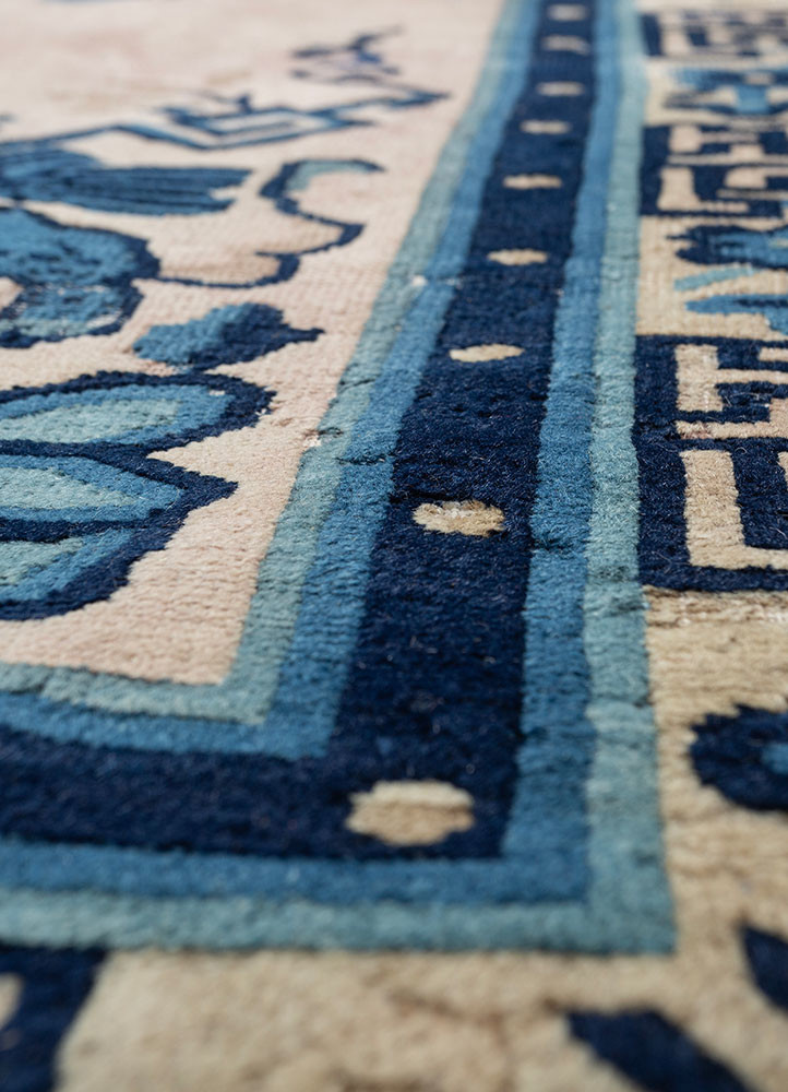 pechino red and orange wool hand knotted Rug - CloseUp pechino red and orange wool hand knotted Rug - CloseUp