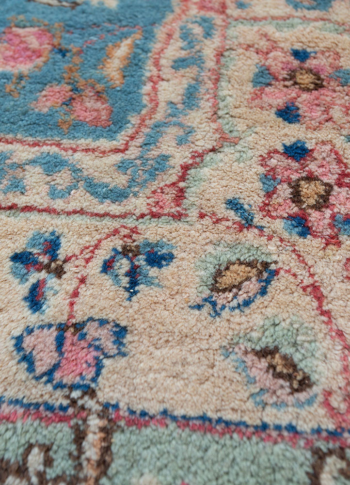 aalam red and orange wool hand knotted Rug - CloseUp aalam red and orange wool hand knotted Rug - CloseUp