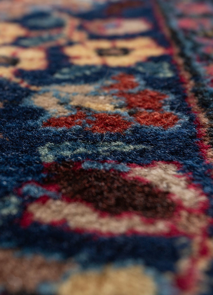 aalam pink and purple wool hand knotted Rug - CloseUp aalam pink and purple wool hand knotted Rug - CloseUp