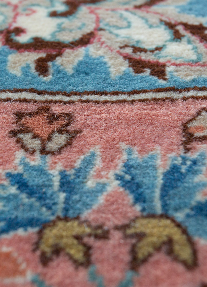 aalam green wool hand knotted Rug - CloseUp aalam green wool hand knotted Rug - CloseUp