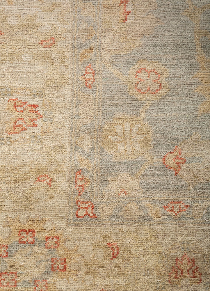 aalam blue wool hand knotted Rug - CloseUp aalam blue wool hand knotted Rug - CloseUp