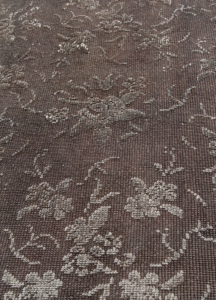 azalea green wool and silk hand knotted Rug - CloseUp azalea green wool and silk hand knotted Rug - CloseUp