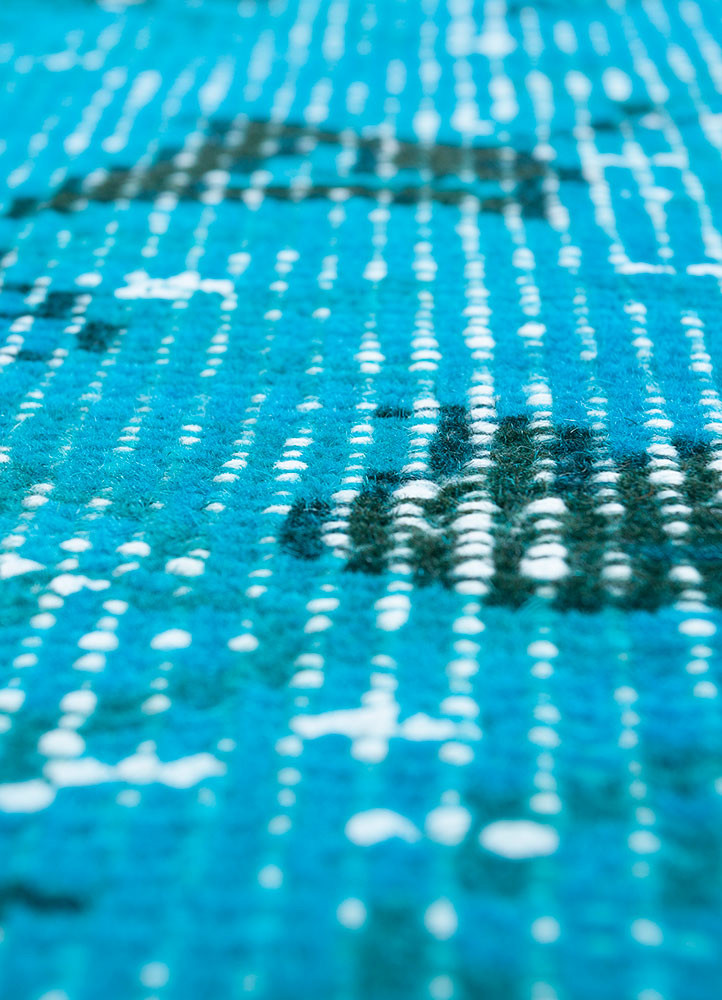 lacuna blue wool hand knotted Rug - CloseUp lacuna blue wool hand knotted Rug - CloseUp