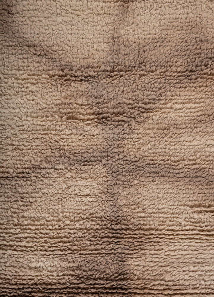 aprezo beige and brown wool hand knotted Rug - CloseUp aprezo beige and brown wool hand knotted Rug - CloseUp