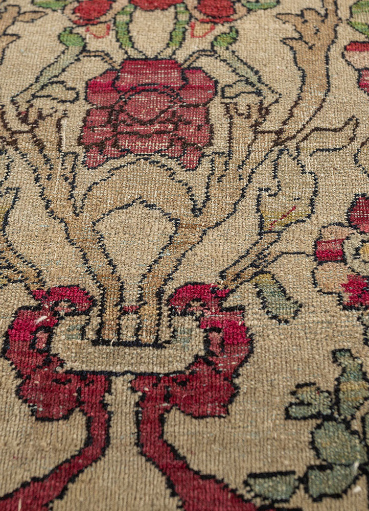 aalam green wool hand knotted Rug - CloseUp aalam green wool hand knotted Rug - CloseUp