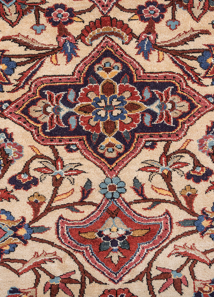aalam blue wool hand knotted Rug - CloseUp aalam blue wool hand knotted Rug - CloseUp