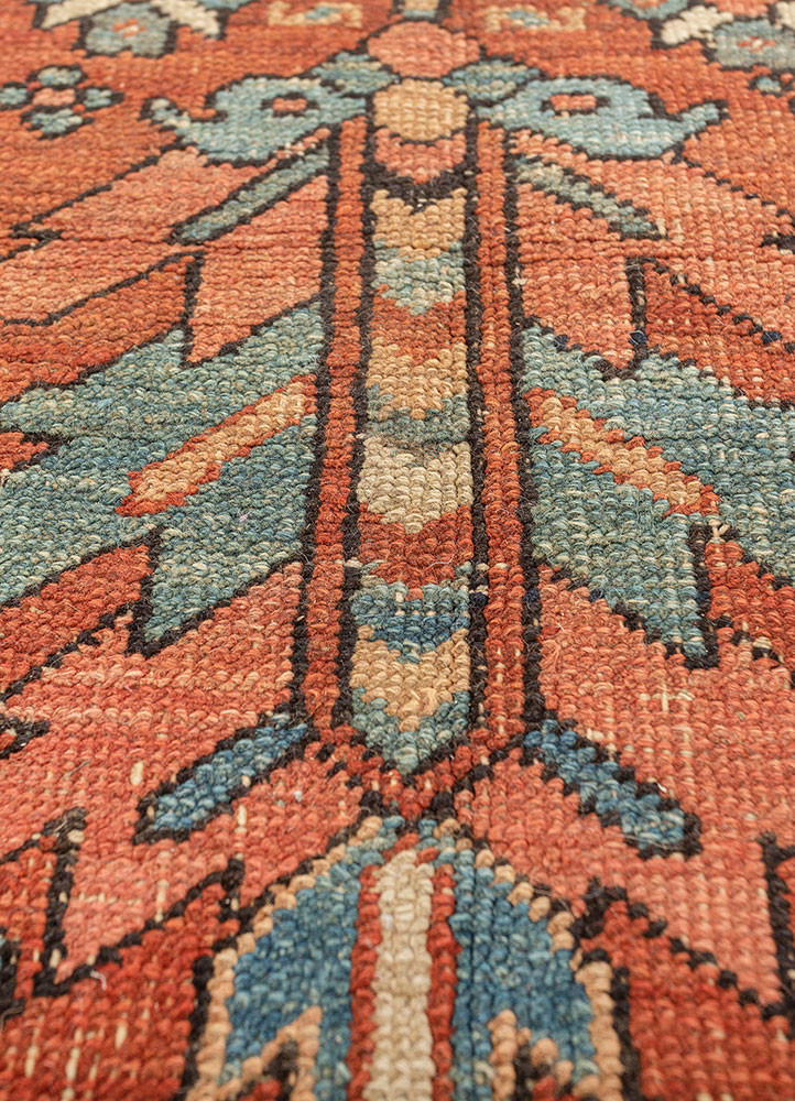 aalam blue wool hand knotted Rug - CloseUp aalam blue wool hand knotted Rug - CloseUp