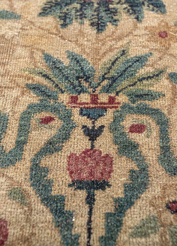 aalam pink and purple wool hand knotted Rug - CloseUp aalam pink and purple wool hand knotted Rug - CloseUp