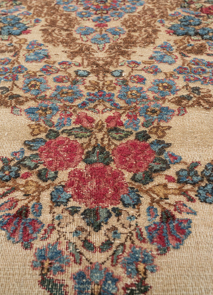 aalam blue wool hand knotted Rug - CloseUp aalam blue wool hand knotted Rug - CloseUp