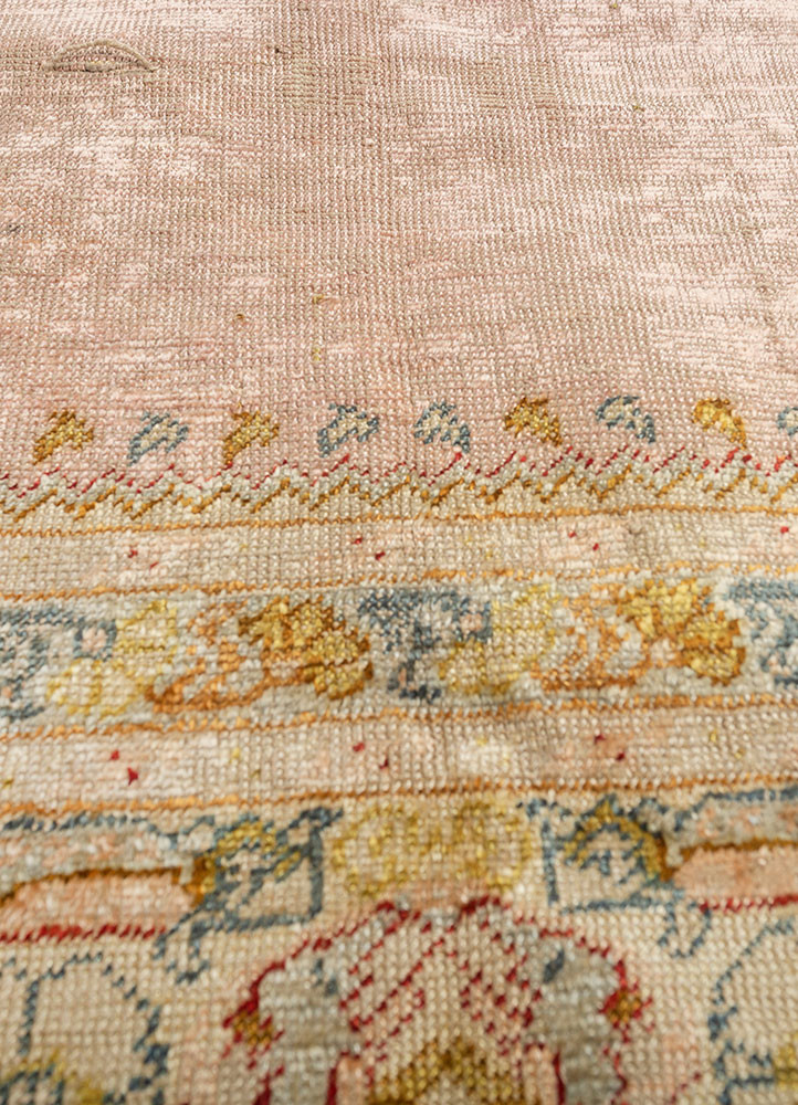 gulmarg green silk hand knotted Rug - CloseUp gulmarg green silk hand knotted Rug - CloseUp