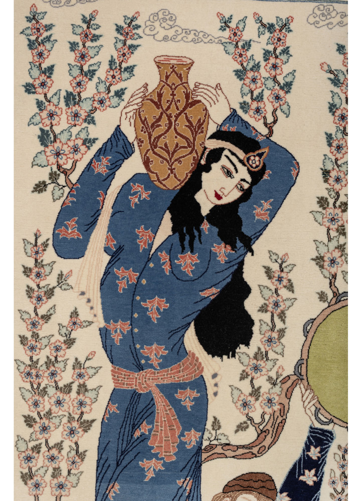 aprezo ivory wool hand knotted Rug - CloseUp aprezo ivory wool hand knotted Rug - CloseUp