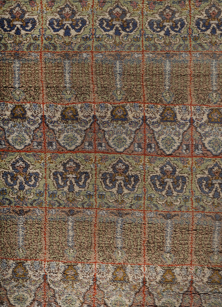 aprezo green wool hand knotted Rug - CloseUp aprezo green wool hand knotted Rug - CloseUp