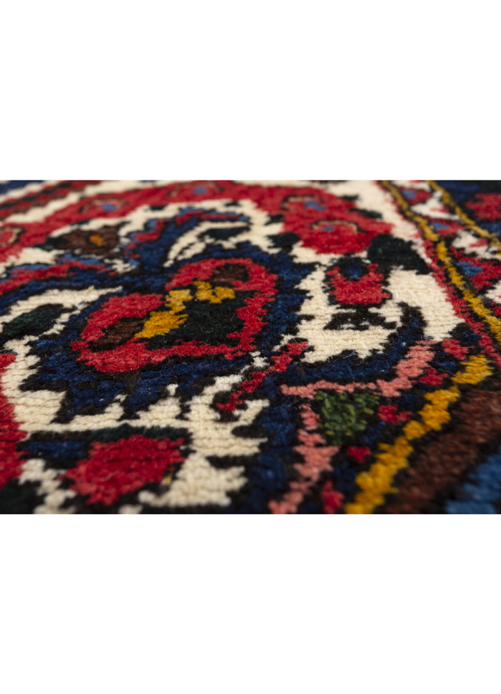 nuray red and orange wool hand knotted Rug - CloseUp